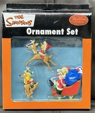 The Simpsons Heirloom Collection Holiday Ornament Set Bart Homer Lisa 2004