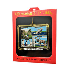 Canada Brass Travel Ornament Newfoundland Wil...