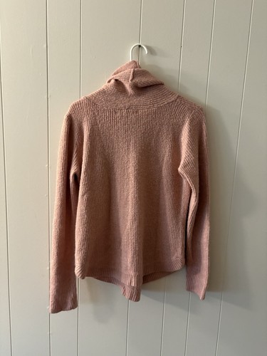 Tahari Damen Pullover Medium rosa Rollkragen Wasserfallausschnitt weich kuschelig R4 - Bild 4 von 8
