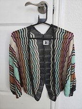 Missoni Metallic Knit Cape Top