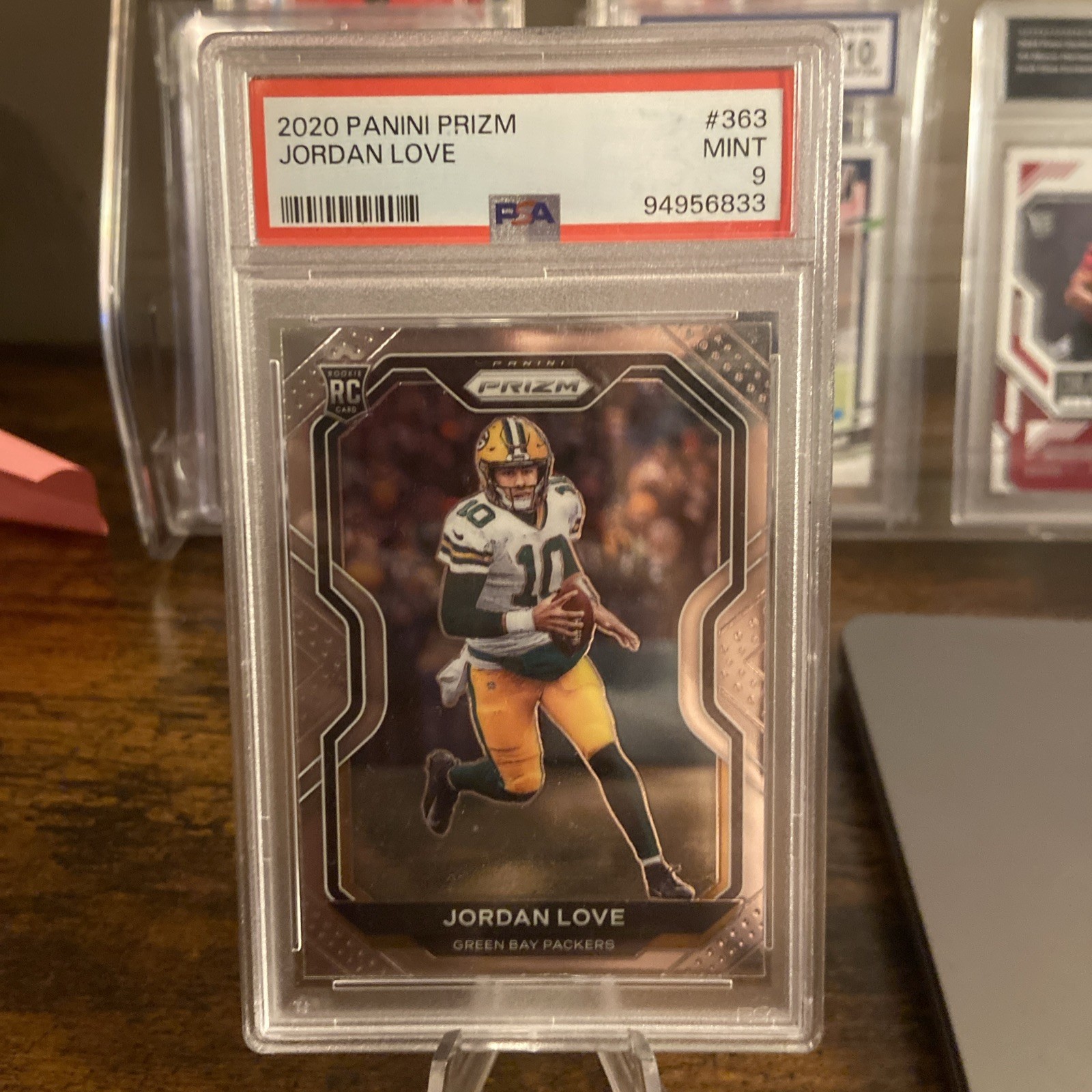2020 Panini Prizm JORDAN LOVE Base #363 PSA 9 Mint Rookie RC Packers QB