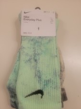 Nike Everyday Plus Cushioned Mens Crew Socks 2 Pairs L 8-12 NWT Multi Color