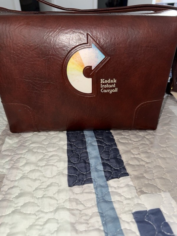1970’s/ 1980’s Vintage Kodak Instant Carryall Brown Leather Bag for Camera