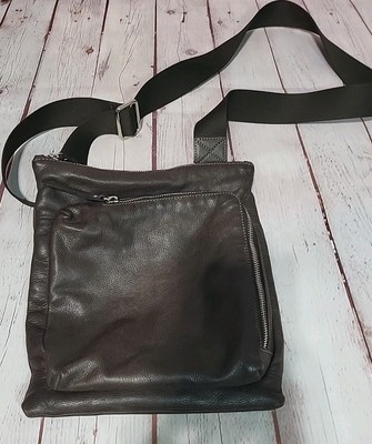 Italian Leather Factory Brown Cross Body Purse Vera Pelle Firenze Italy Bag