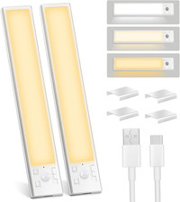 Under Cabinet Lights 2 Pack 8 Inch Rechargeable Battery Operated Motion Sensor L