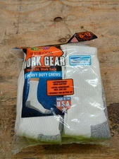 Fruit Of The Loom Men's Work Gear Heavy Duty Crew Socks 6-Pairs