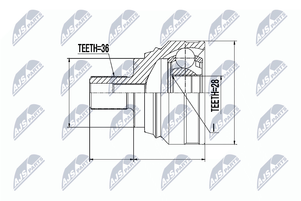 Fits NTY NPZ-VW-040 OUTER CV JOINT ⭐UK Stock⭐ - Image 5