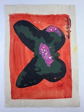 Andy Warhol COA Art Painting Original Drawing Vintage Paper Signed