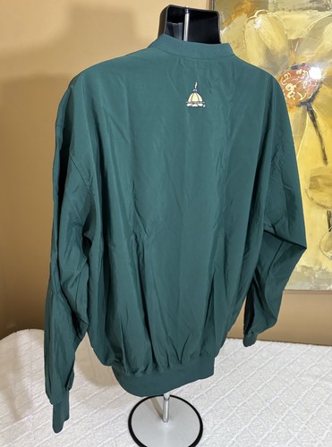 Pullover vintage anni 80 Notre Dame ricamato giacca a vento made in USA uomo taglia L - Foto 10 di 16