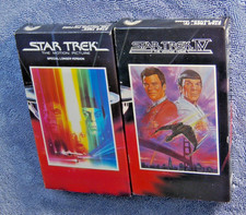 Star Trek & Star Trek IV Voyage Home 2 VHS Tapes Set Preowned Sci-Fi