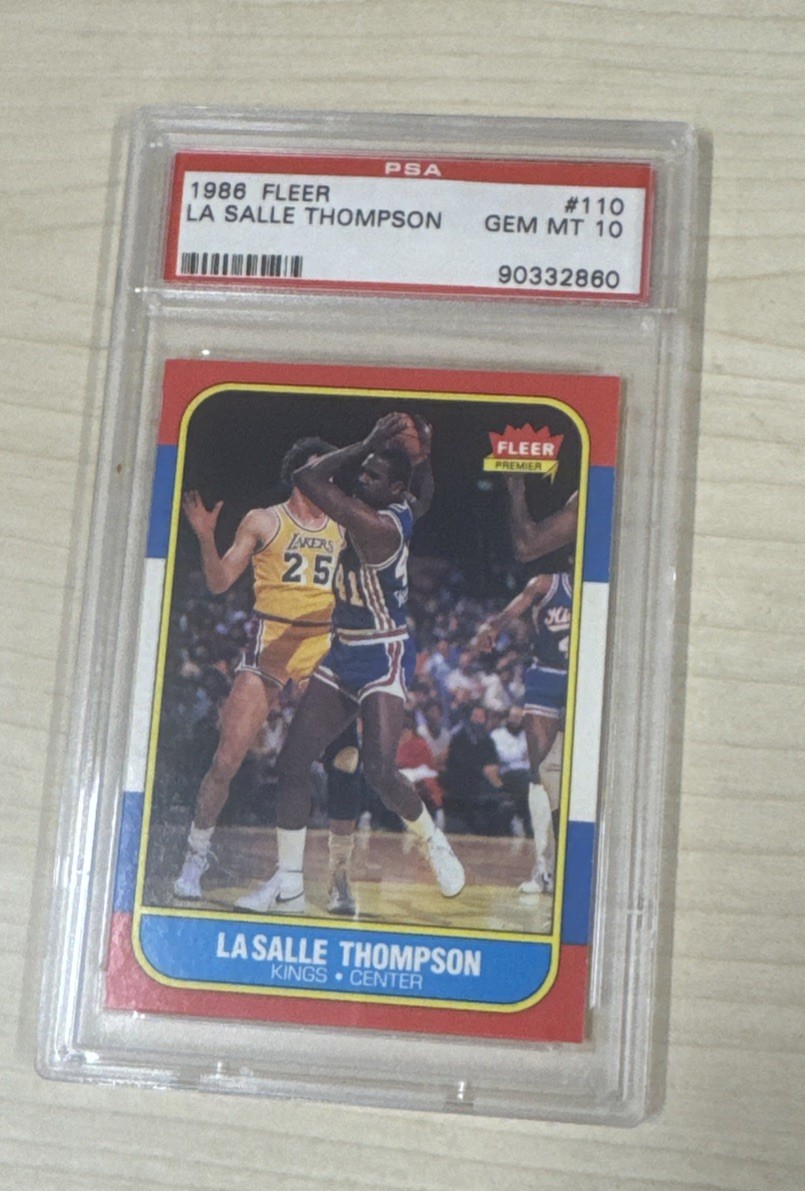 1986 Fleer Basketball #110 Lasalle Thompson - PSA 10 Gem Mint
