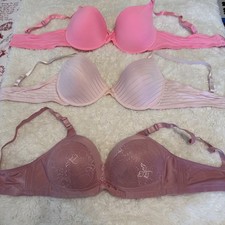 Lot Of 3 Bras 42D Shades of PINK Underwire Full Coverage