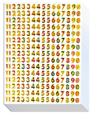 Number 0-9 Stickers, 10 Sheets Colorful Number Letters Decorative Sticker, Scrap