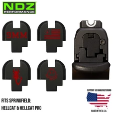 NDZ Springfield Hellcat, Pro, Comp OSP Slide Cover Plate Aluminum Engraved Red