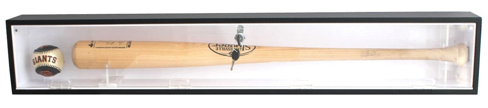 DisplayGifts Baseball Bat Display Case Wall Mount Rack Cabinet Holder, w/96% ...