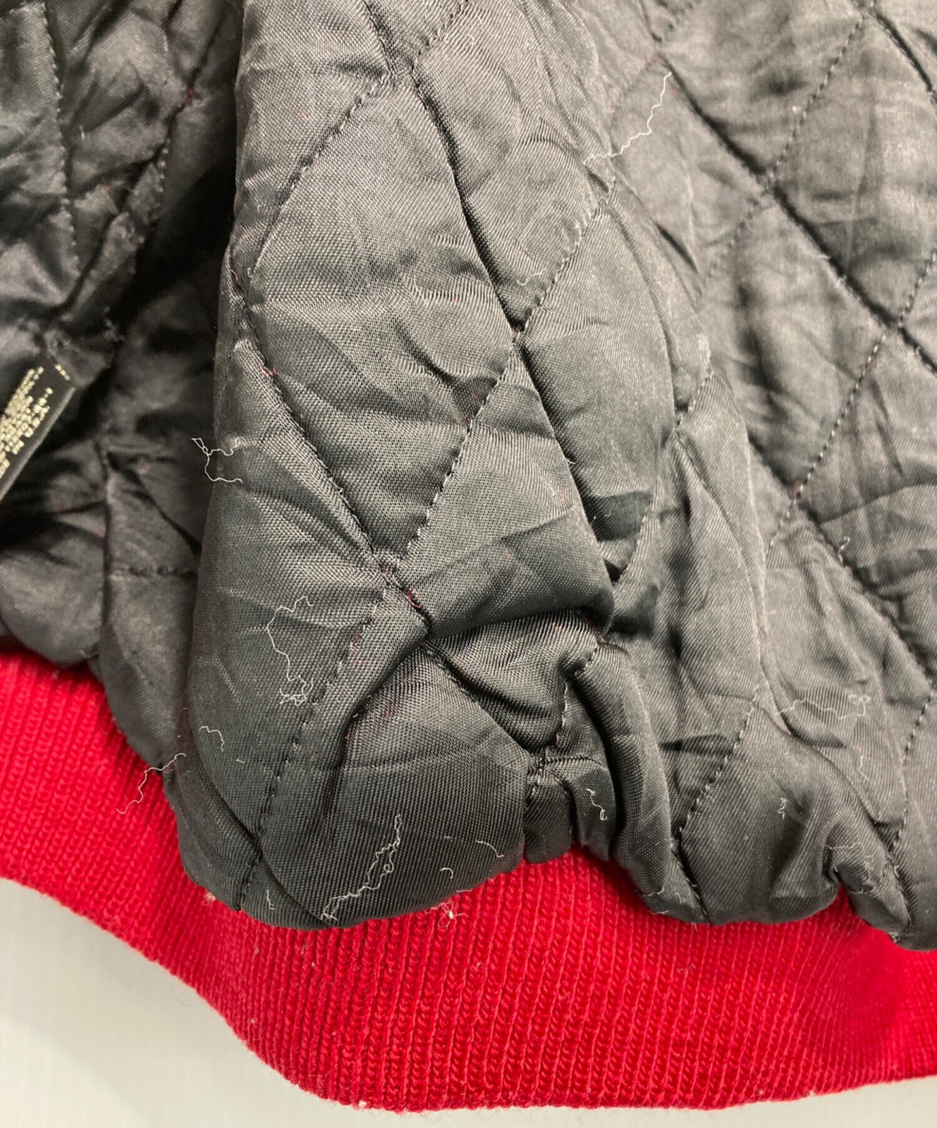 OLD GAP Leather switch stadium jacket Size: S Red… - image 4