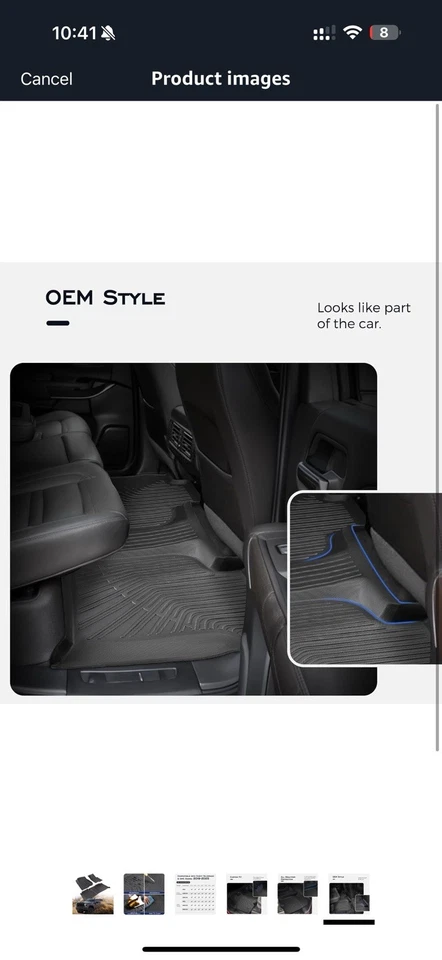 Nuevos tapetes para todo tipo de clima para Chevy Silverado, GMC Sierra 2019-2025 inodoros Foto 4 de 4