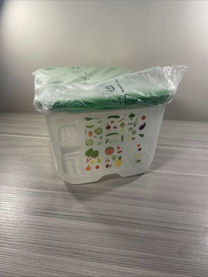 Tupperware Fridgesmart Fridge Smart Large Deep 1 Gal 4.4L Green Vented Seal New!
