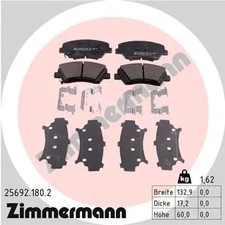 Bremsbeläge 25692.180.2 ZIMMERMANN für HYUNDAI KIA