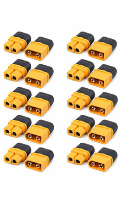 10 Paar XT60H Stecker Buchse mit Kappe Goldstecker LiPo Akku RC Female + Male