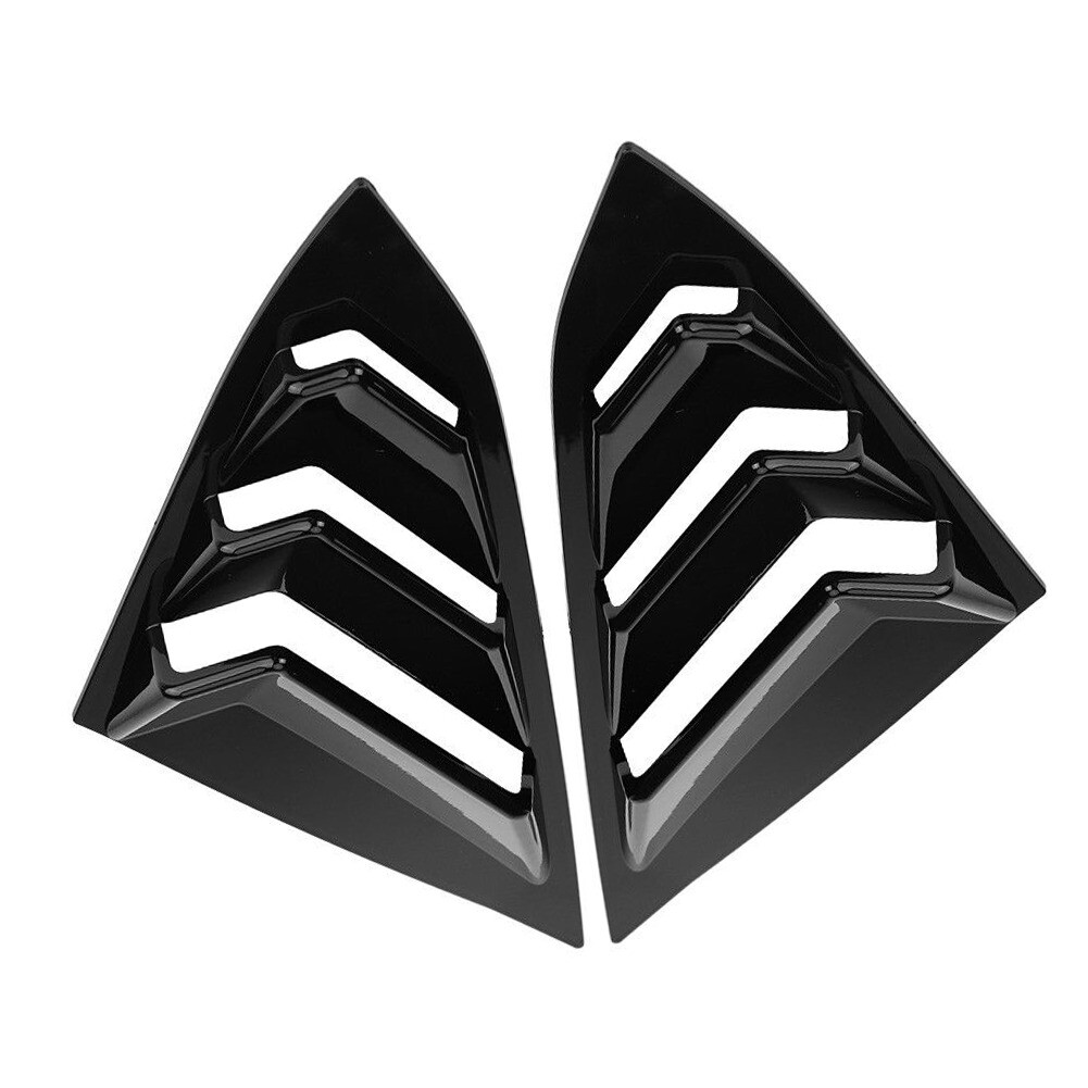 Gloss Black Rear Quarter Window Louver Cover for 2016-2018 Honda Civic