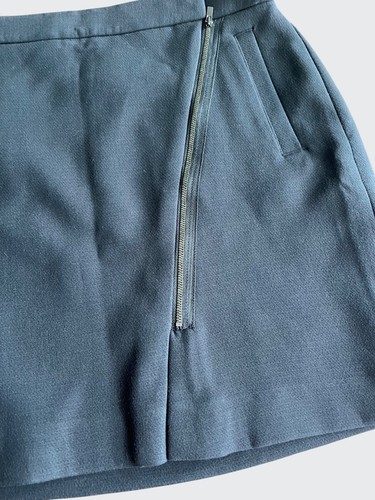 Banana Republic Womens Black Asymmetrical Zip Mini Skirt Size 6 - Picture 9 of 15