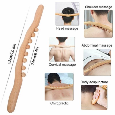 Wooden Guasha Scraping Stick Massage Tools Wood Massager Waist Legs Back Neck US