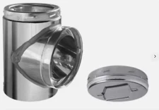 Security Chimneys 8TI-2 8" Insulated Tee with Cap Stainless Steel