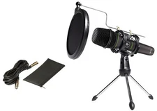 Mackie EM-89D Studio Recording Dynamic Microphone+Cable+Desk Stand+Pop Filter