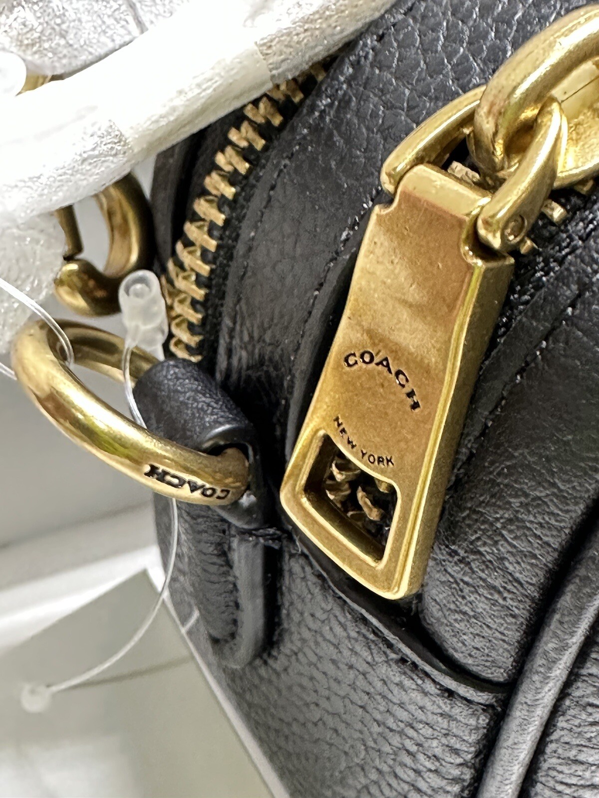 COACH Willow Camera Bag Crossbody in Brass & Black Leather C0823 BRAND