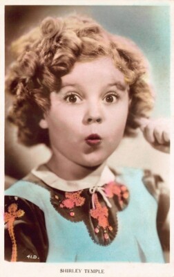 Shirley Temple Woow Gefärbte Echt Foto Postkarte 41.D