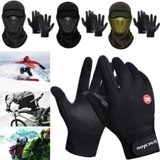 Balaclava Full Face Masks & Winter Windproof Warm Gloves for Cold Weather Unisex