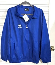 Errea Men's XL Blue Italian Technical Athletic Sport Jacket NWT