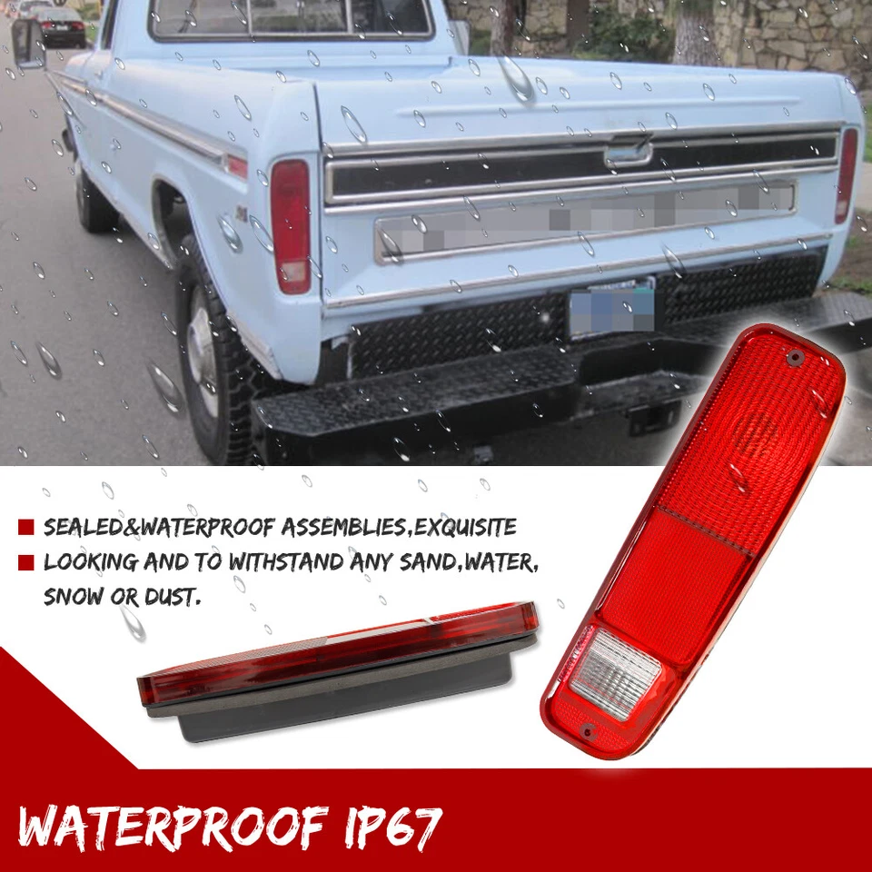 Juego de luces traseras rojas para camioneta Ford 1973-1979 1978-1979 Bronco 1975-1991 Econoline Foto 4 de 4