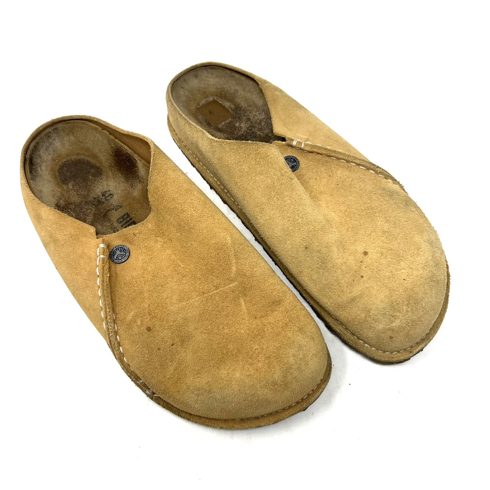 Birkenstock Zermatt Clog Shoes 40 Mens Tan Suede