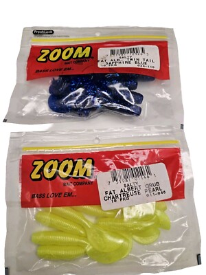 ZOOM SUPER SALT PLUS 3.5'' FAT ALBERT TWIN TAIL GRUB  / BLUE / CHAR PEARL 6242407