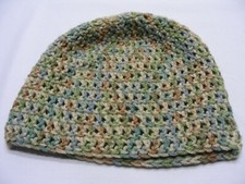 Colorful Earthtones - CHILD SIZE Hand Knit Stocking Cap Beanie Hat