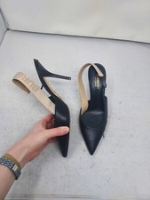 Burberry Maria Logo Slingback Pointy Toe Pump Size EU 39.5 US 9.5 Womens
