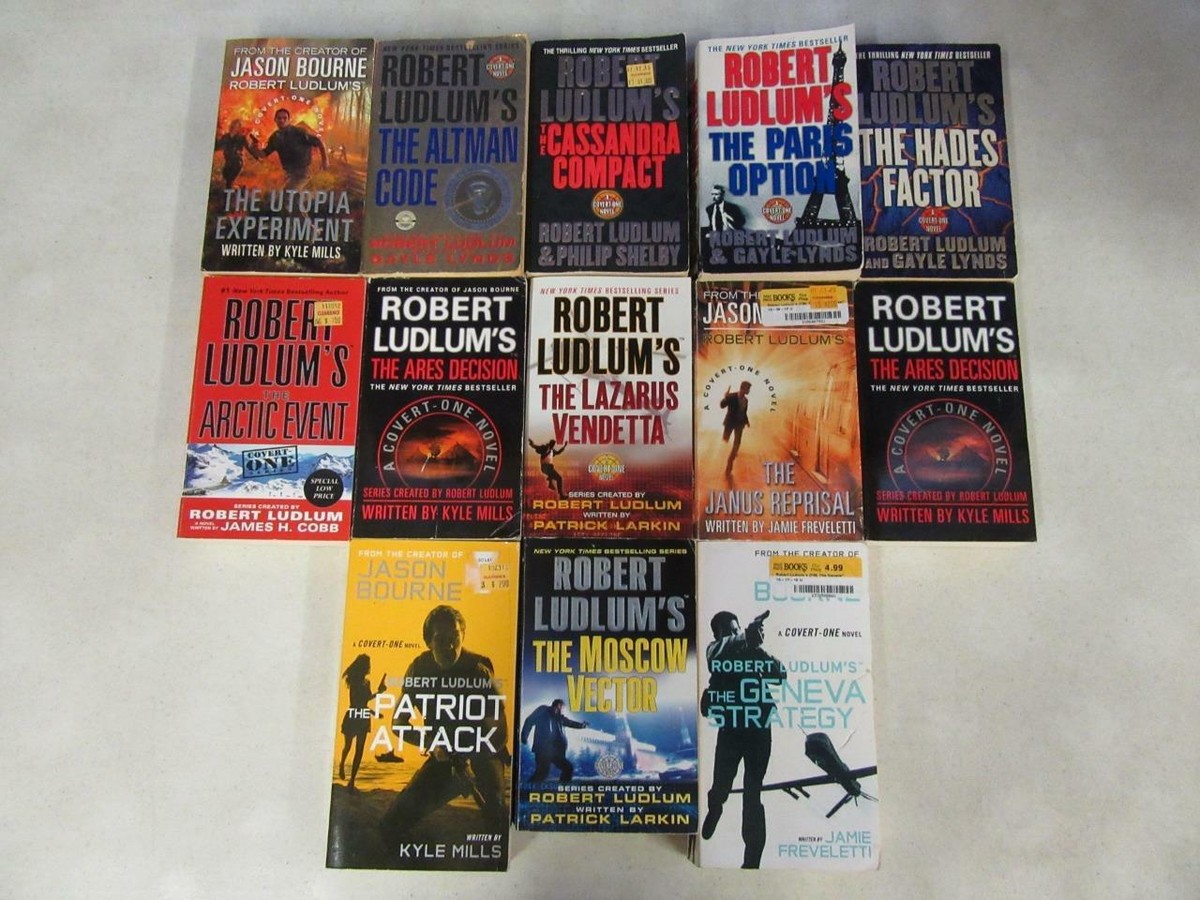 COMPLETE SET (13) ROBERT LUDLUM Spy Thriller Books JOHN