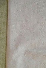 MCM Vtg. Embossed Plisse Fabric BTY Rose Bouquet Floral Allover Pink Cotton