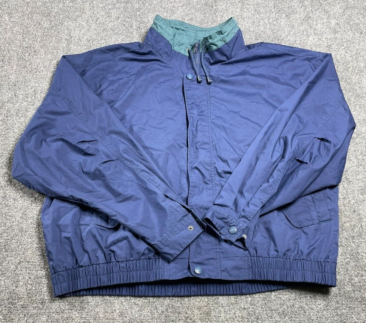 Hartwell ViaSport Men's Jacket Windbreaker Navy Blue Full Zip Snap Size 3XL