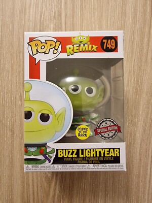 Buzz Lightyear 749 Funko Pop Vinyl! Glow Exclusive Disney Pixar Alien - Box Dmg