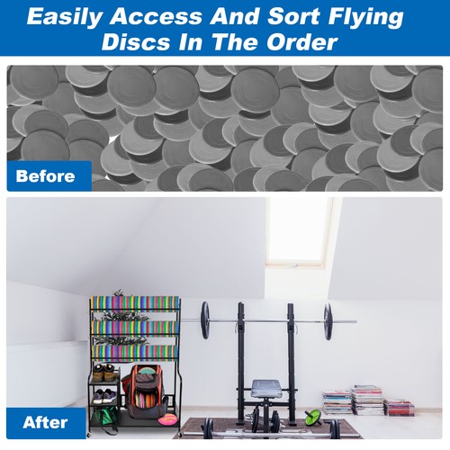 4 Tire Disc Golf Rack Discs Shoes Storage Shelf W/wheel Disc Station - Picture 8 of 9