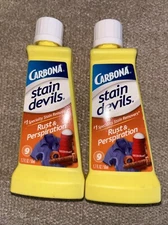 Carbona Fabric Stain Remover RUST PERSPIRATION SWEAT  1.7 oz LOT OF 2 FORMULA 9