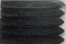 Black solid color Sealing Wax with wick - 5 Sticks