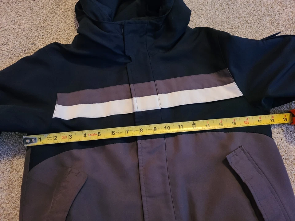 GAP 夹克海军蓝灰色白色男孩小号 6/7 男孩孩子 — 第 4/4 张图片