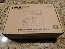 Pyle PMXU48BT 4-Ch. Bluetooth Studio Mixer, Pro Digital DJ Audio Mixer Console