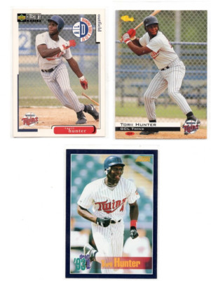 (LOT OF 3) TORII HUNTER 1998 UD CC DEBUT, 1994 CLASSIC , 1994 SCORE DP