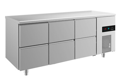 Gastro Edelstahl Kühltisch dynam.Kühlung 6 Schubladen 1865x700x850mm -2/+8°C NEU