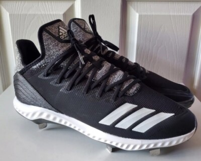 Adidas Icon Bounce Hybrid Metal Baseball Cleats Black White Men